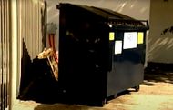 The dumpster where the body was found Source: CBS